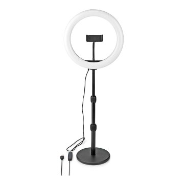 Lámpara LED regulable con pie y soporte para vlogging LED/6W/USB 2700-6700K